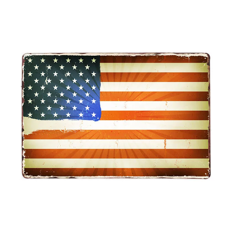 Металлическая табличка с национальным флагом винтажное украшение для паба