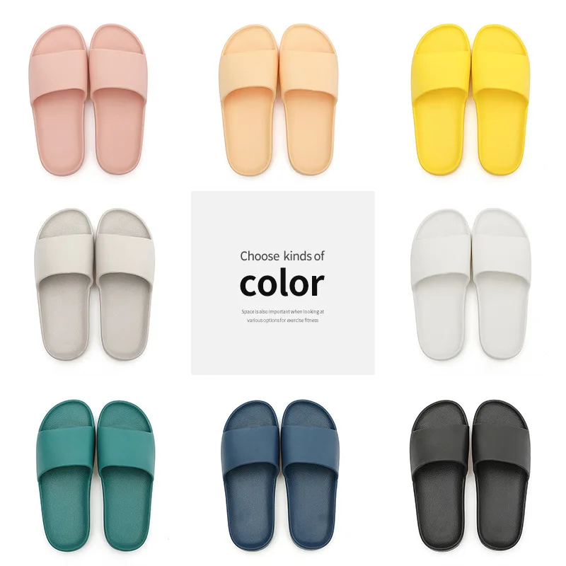

Home Bathroom Slippers Women's Summer Soft Bottom Non-Slip Indoor Home Couple Bathroom Slippers Men's Summer