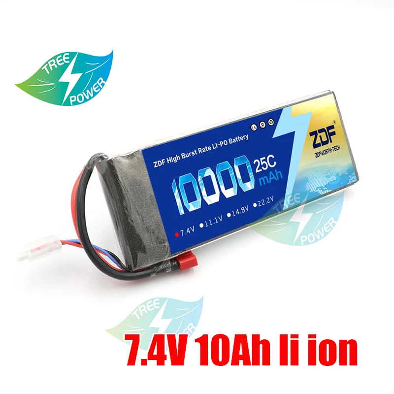 

Power Li-polymer Lipo Battery 2S 7.4V 10000mah 25C Max 50C For Helicopter RC Model Quadcopter Airplane Drone