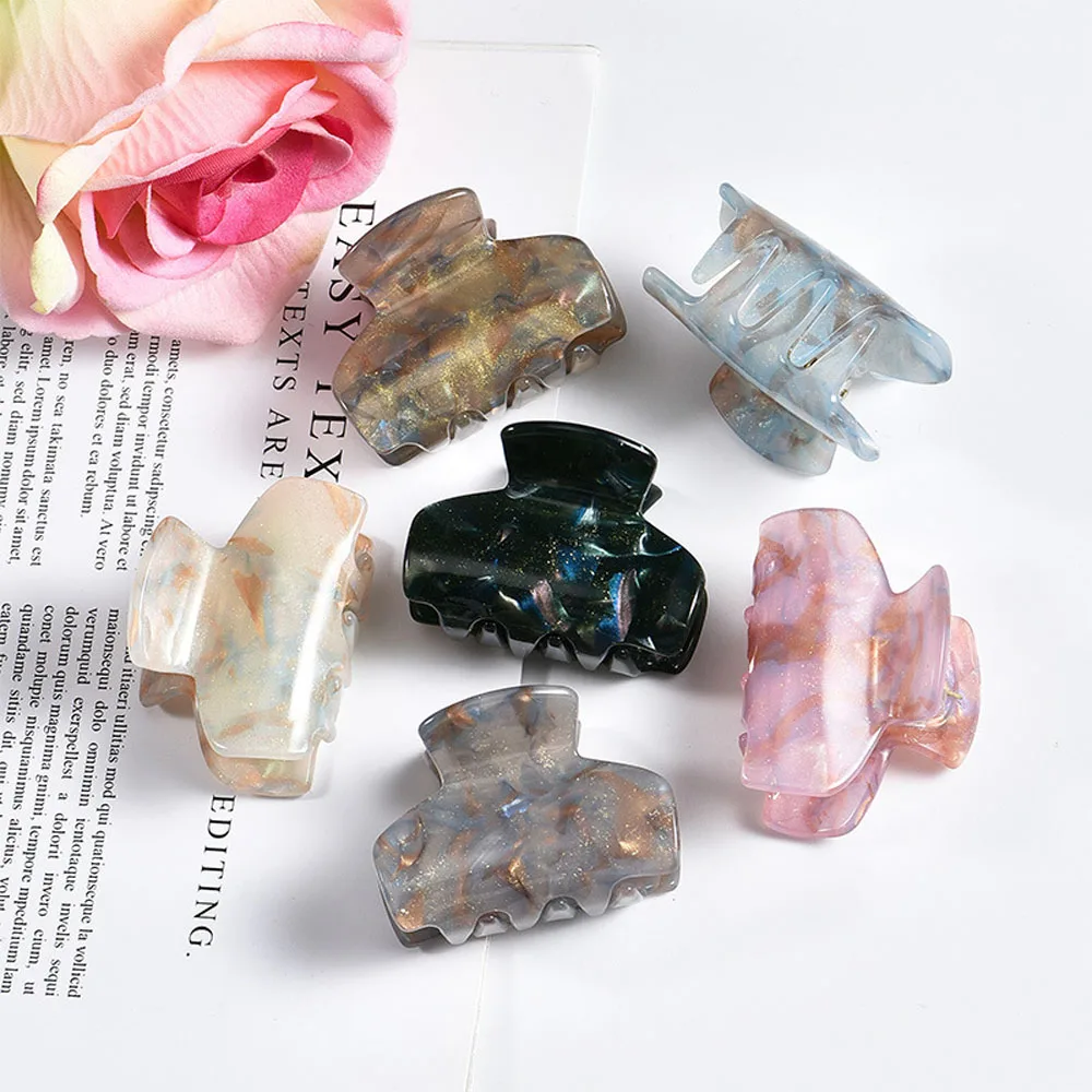 

Женская шикарная модная акриловая заколка-пряжка для волос желейные цвета заколка для конского хвоста аксессуары для волос для девочек для...