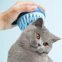 luxury pet bath brush soft rubber no harm shower massage comb floating fur removal save lotion safety silicone pet accessories
