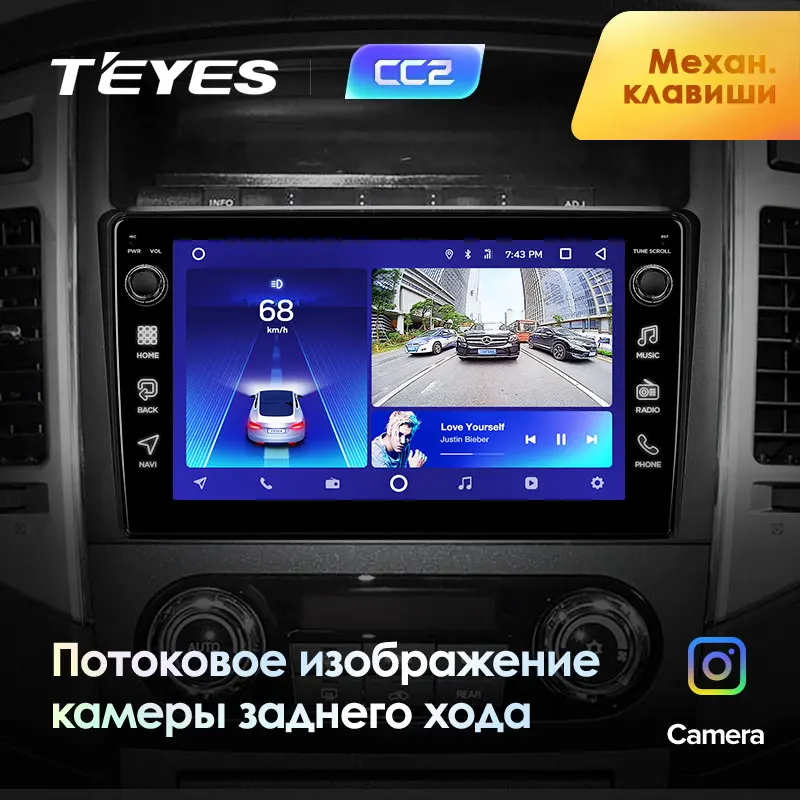 TEYES CC2 Штатная магнитола для Мицубиси Паджеро 4 V80 V90 Mitsubishi Pajero 2006 2014 Android 8.1 до 8 ЯДЕР