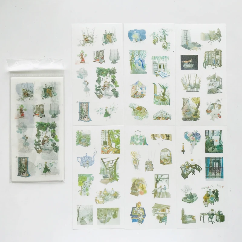 6 листов/упаковка наклейки для ноутбука компьютера телефона|Канцелярские