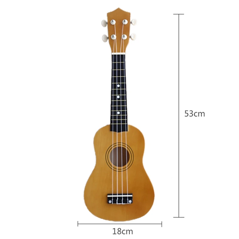 2Pc 21 Inch Soprano Ukulele 4 Strings Hawaiian Guitar Uke + String Pick for Beginners Kid Gift(Red Brown&ampMocha) | Спорт и