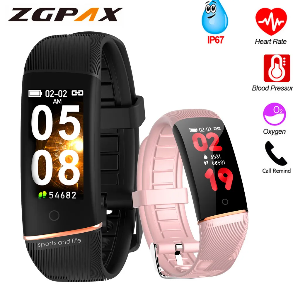 E98 смарт браслет для мужчин и женщин фитнес трекер Браслет пульсометр кровяное