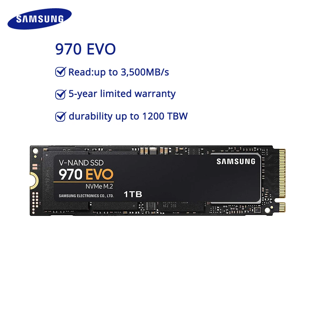 Оригинальный samsung 970 EVO внутренний SSD 500 ГБ 1 ТБ PCIe Gen 3 0x4 NVMe Интерфейс Max Скорость 3500