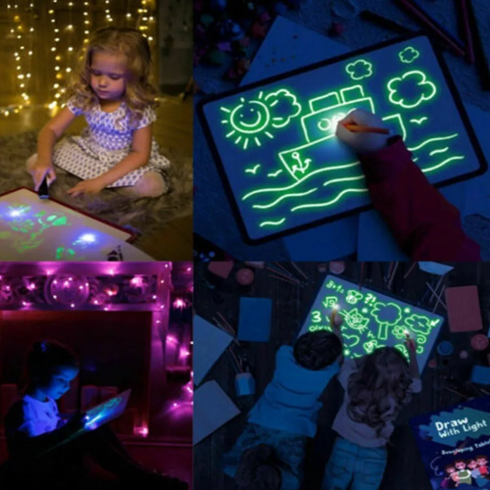

Illuminated Light Drawing Board Toy Development Drawing Doodle Tablets Education Toys FL