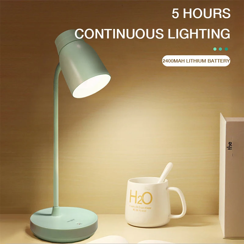 

LED Desk Lamp Foldable Dimming Touch Portable Lamp USB Rechargeable Bedroom Bedside Lamp Eye Protection Reading Lamp