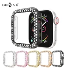 Чехол для Apple Watch Series 6 SE 5 4 40 мм 44 мм, двойной Алмазный защитный бампер для Apple Watch 3 2 42 мм 38 мм