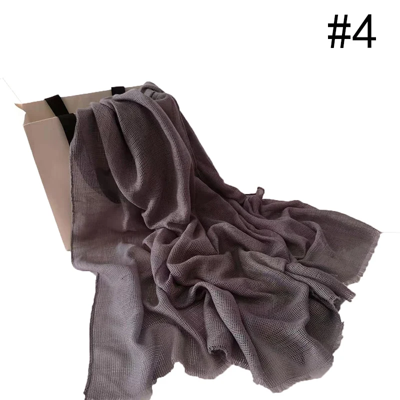 Number 4 color Fashion new bandana viscose shawls winter warm scarf solid fringe shawl muslim hijab women scarf wraps fast shipping 10pcs\lot - Цвет: Number 4 color