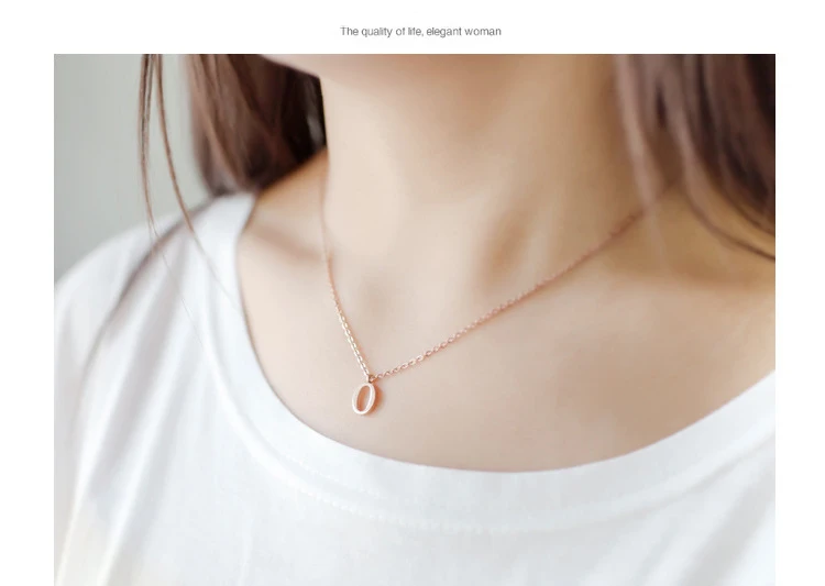 Ожерелье из нержавеющей стали с подвеской-буквой Английский алфавит для женщин -