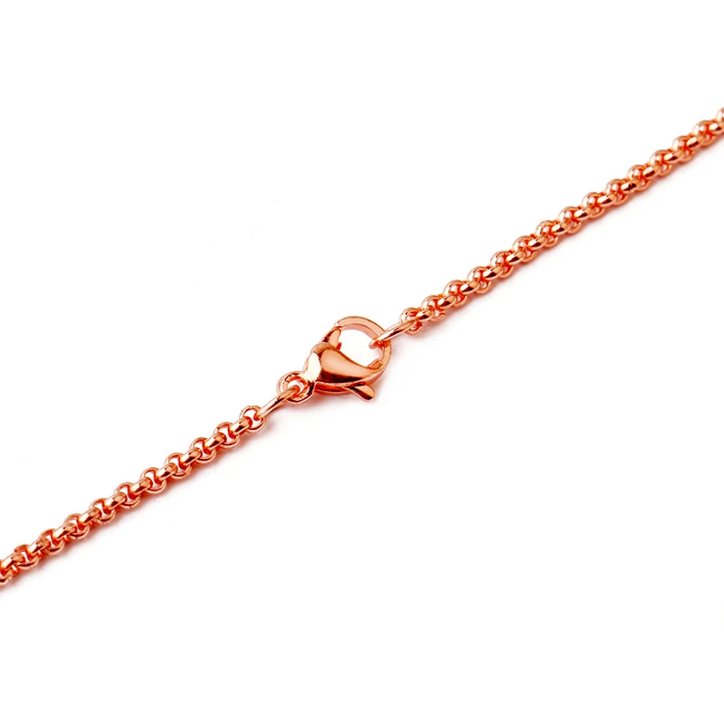 Ожерелье-цепочка из нержавеющей стали для женщин и мужчин 2 мм с