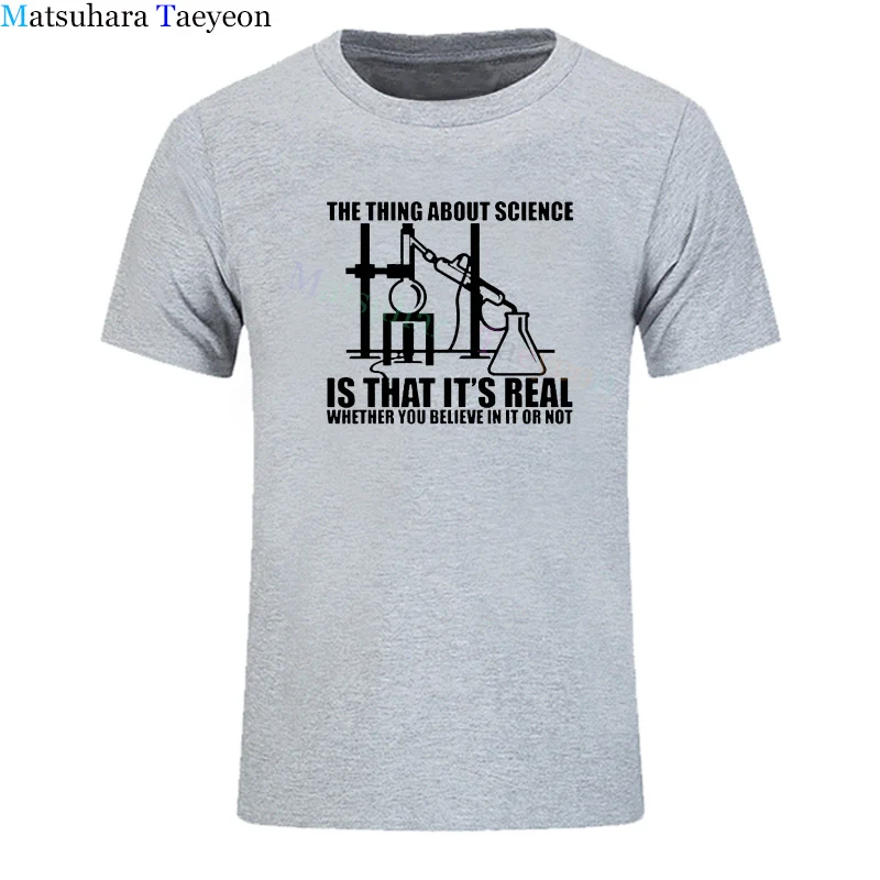 True Science Believe Chemistry Experiment Print T-Shirt Men Summer Fashion Casual tshirt Loose Cotton funny T Shirts harajuku | Мужская