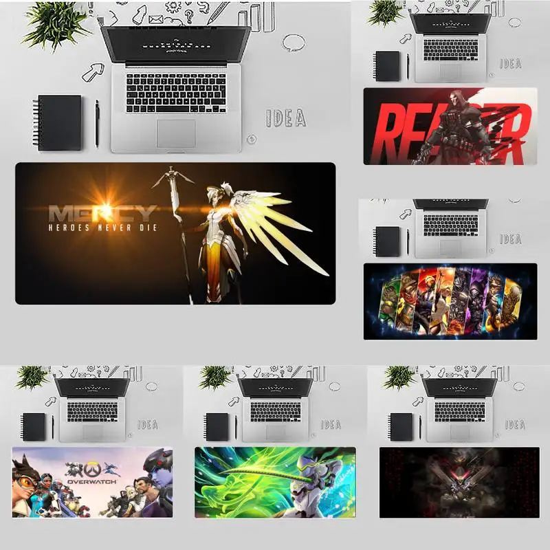 

overwatch gamer Comfort Mouse Mat Gaming Mousepad Desk Table Game Office Work gamer Large Mouse pad Mats Non-slip Laptop Cushion