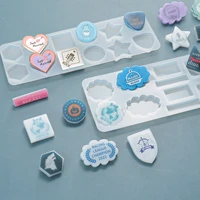 diy brooch mold heart love round listing square shield shape tag badge silicone mold epoxy resin mold