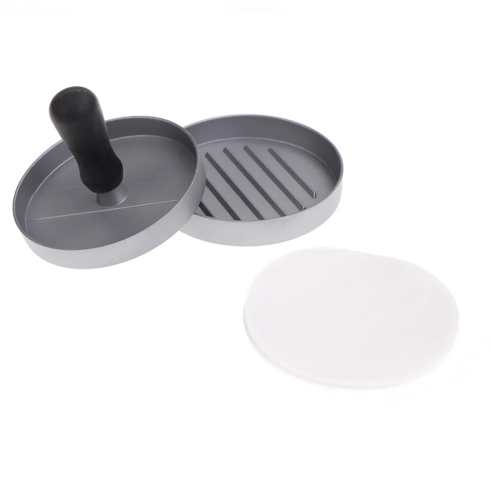 

1pc Round Shape Hamburger Press Aluminum Alloy Hamburger Meat Beef Grill Burger Press Patty Maker Mold 11.7*9cm