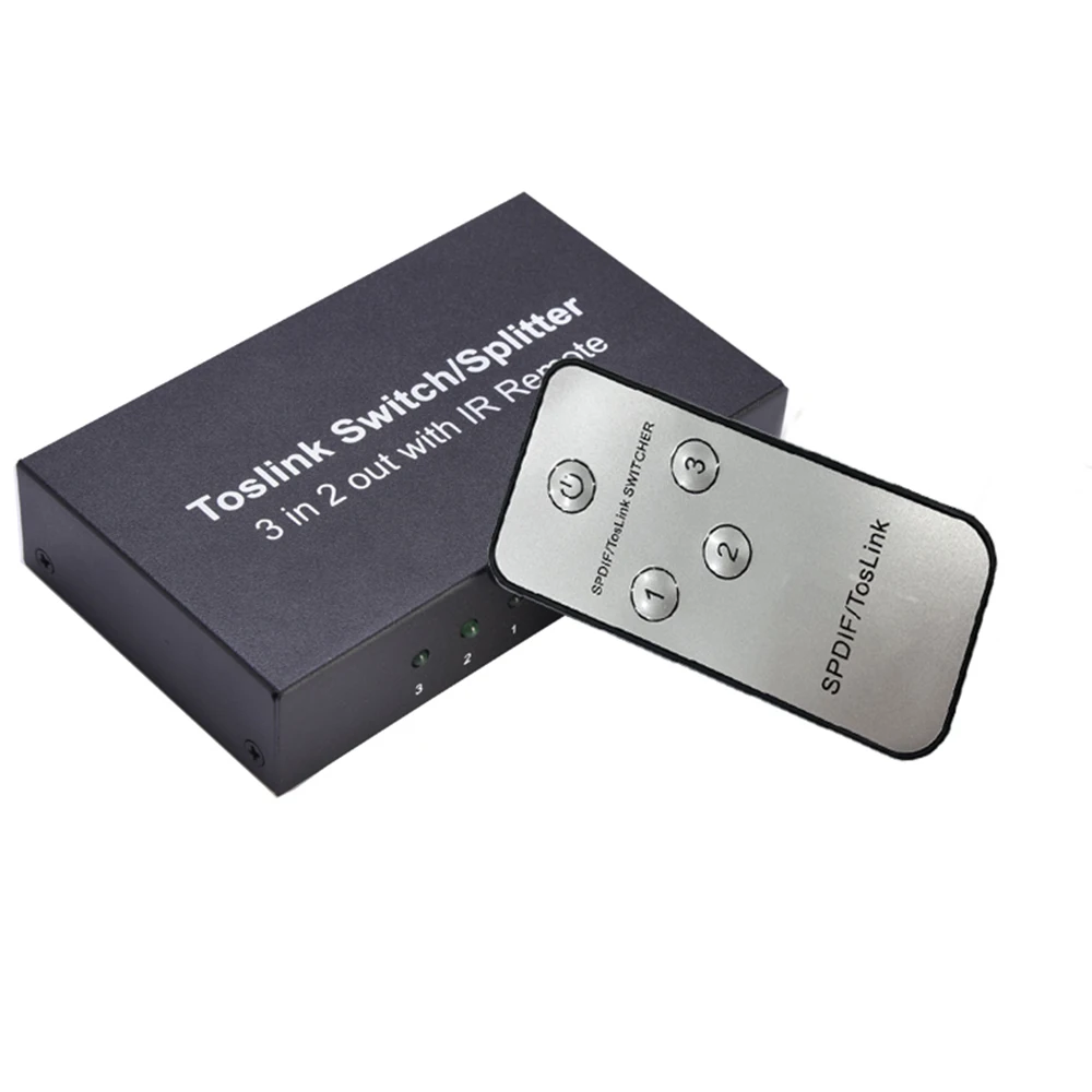 Для DVD ps4 3 в 2 выхода оптический аудио переключатель SPDIF/TOSLINK коммутатор сплиттер