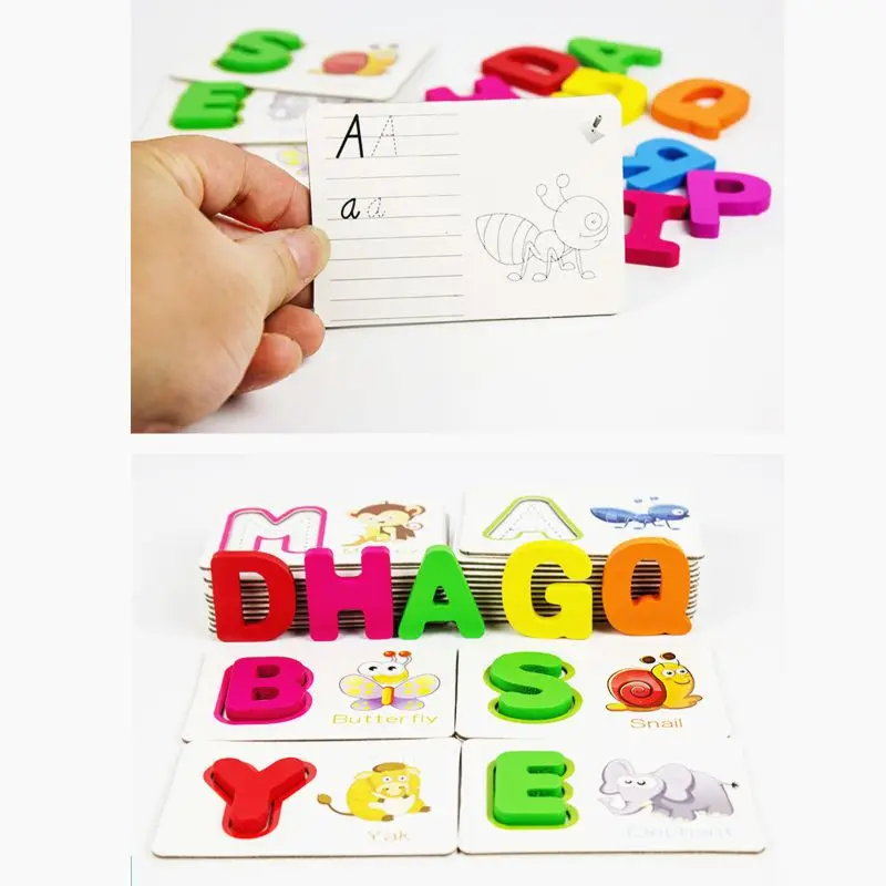 

Baby Toddler ABC Letters Learning Cards Dry Wipe Write Flash Cards Educational Toy for Kids Preschool Kindergarten