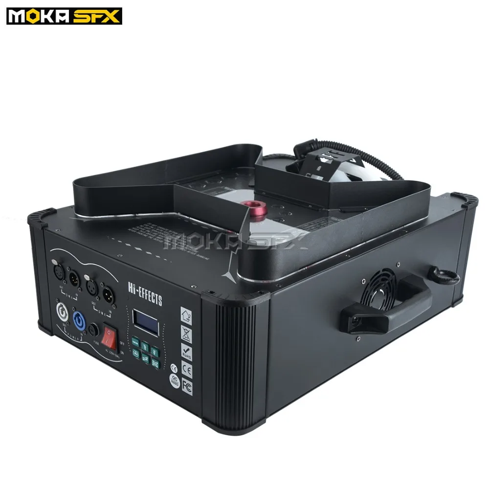 MOKA SFX супер струйная противотуманная Машина DMX 512 с пультом дистанционного управления мощный вертикальный дымоход светодиодный RGB цветной эффект вечерние украшения