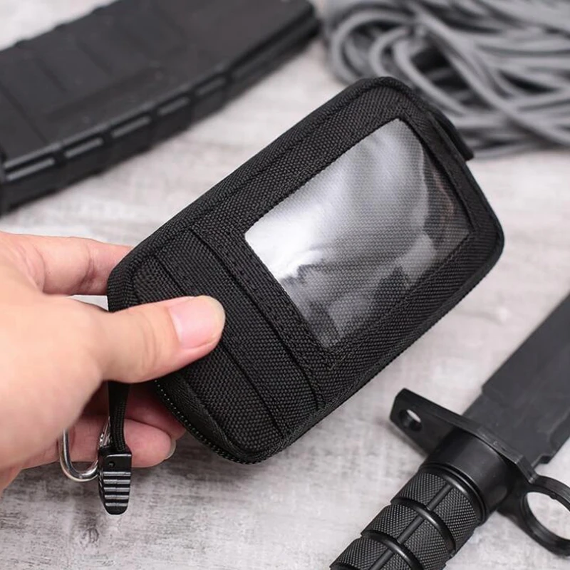 

Tactical Nylon Wallet Pouch Card Bag Waterproof Waist Belt Fanny Pack Gadget Purses Key Coin Purse Keychain Bag Holder Accessory