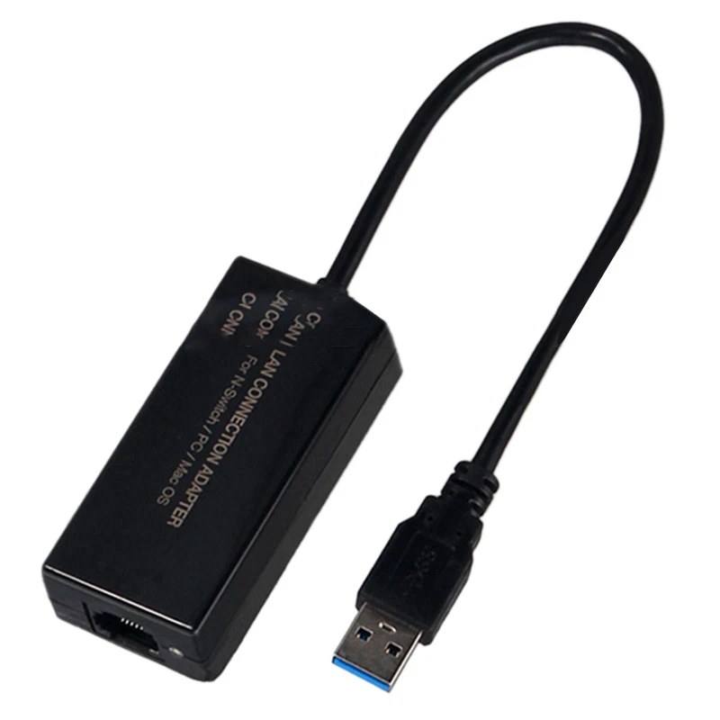 

DOBE USB Network Adapter, USB 3.0 To 10/1000Mbps RJ45 Ethernet LAN Conversion Adapter For Nintendo Switch, WII, WII U