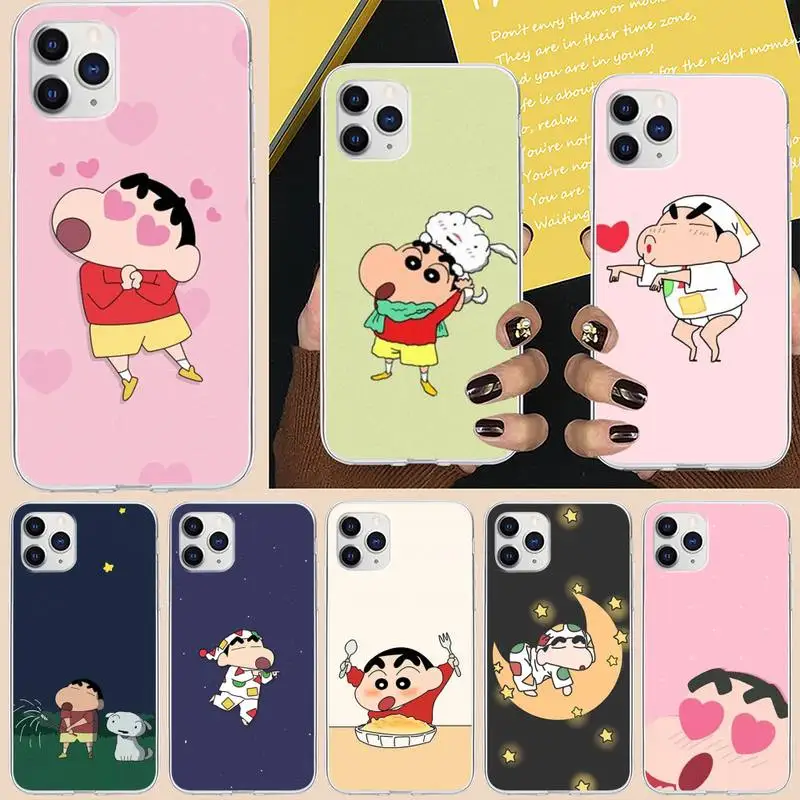 

Cartoon Crayons Shin cute Chan Phone Case For Iphone 5 SE 2020 6 6s 7 8 plus X Xr XS 11 12 13 Mini Pro Max Fundas Cover