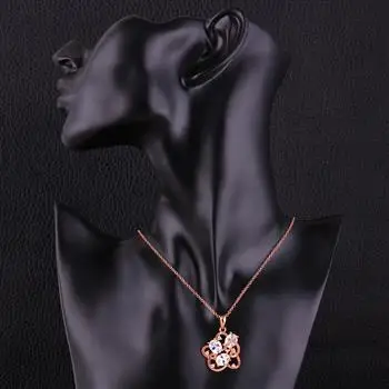 

Rose Gold Flower Zircon Pendant Necklace Accessories Wholesale N046-b Kzcn046 Pendulum Bulk Items Wholesale Jewelry Pendants
