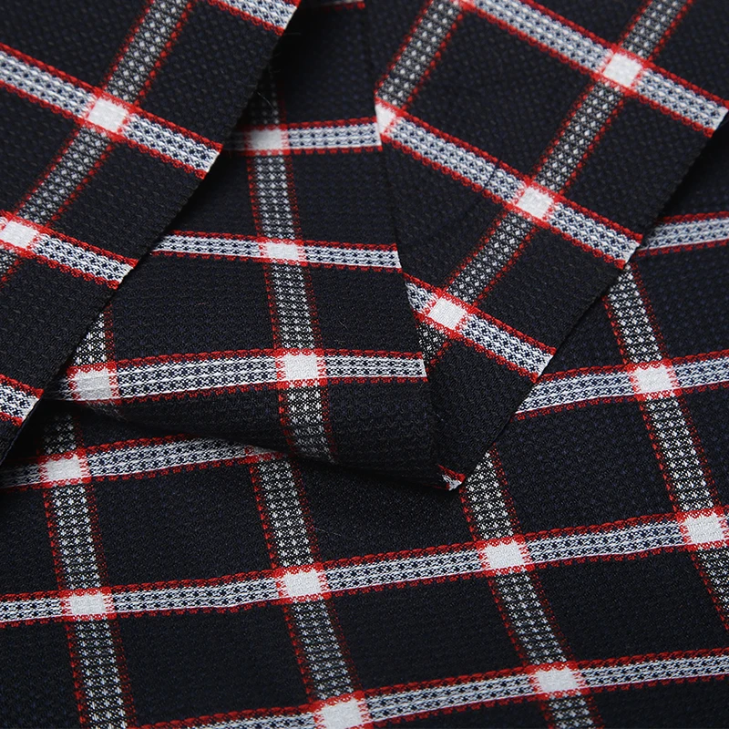 

145cm Width Fashion Black and White Lattice Pattern Thin Jacquard Fabric For Woman Suit and Pants DIY Cloth Sewing