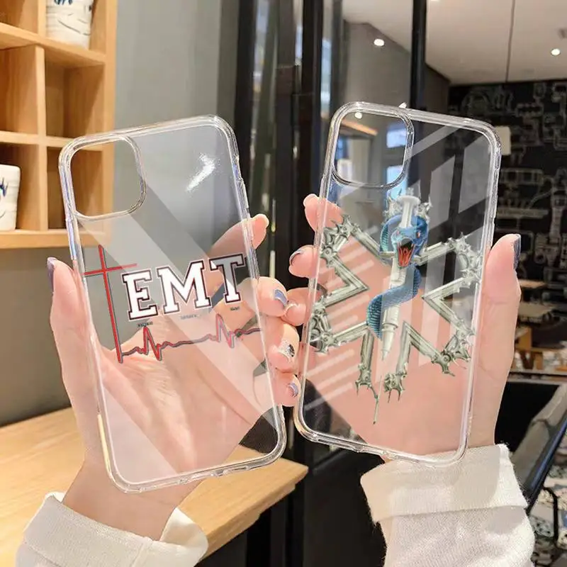 

EMT EMS Medical Rescue For Phone Case Transparent Case For Iphone 6 6s 7 8 Plus XR X XS 11 12 Pro Max