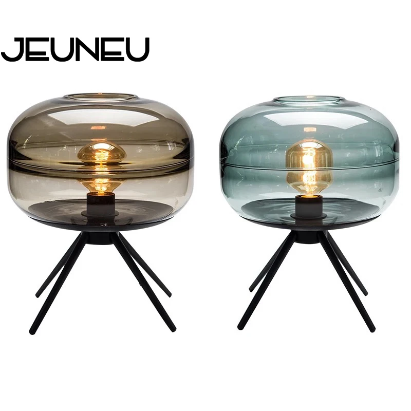 Современные стеклянные настольные лампы в скандинавском стиле декоративные