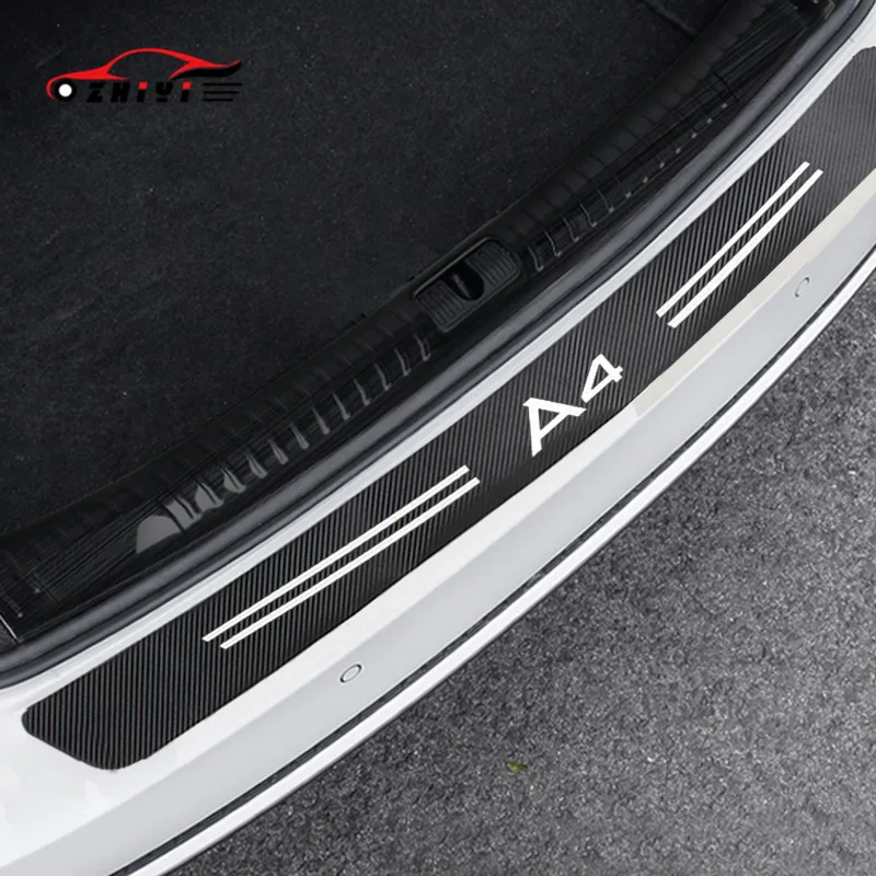 Подходит для Audi A3A4A5A6Q3Q5 наклейки на порог ножной педали багажника из углеродного