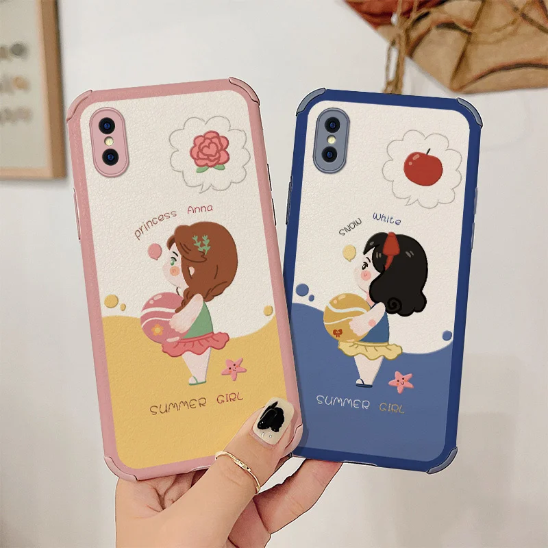 

Summer Girl Phone Case For iPhone X XS XR XSMAX Liquid Silicone Cover