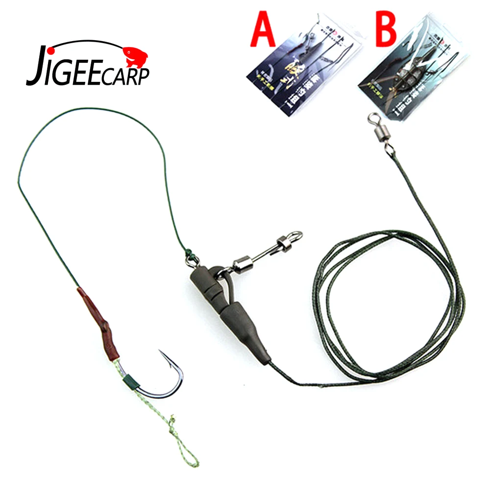 JIGEECARP 1 комплект руки связали Карп Rig Набор для рыбалки на карпа буровые установки