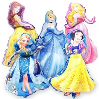 90cm large disney princess aluminum film balloon cartoon frozen snow white belle princess party decorations supplies balloons