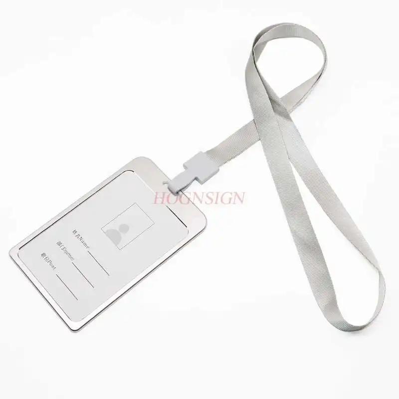 

id card listing Aluminum alloy card holder listed on the badge label work label employee badge