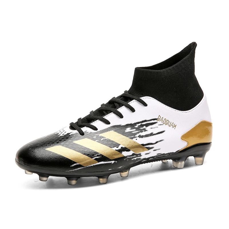 

Adult Kids Soccer Shoe Comfortable Hight-Cut Unisex Football Boots Non-Slip Spikes Outdoor Training Football Sneakers Size 35-47