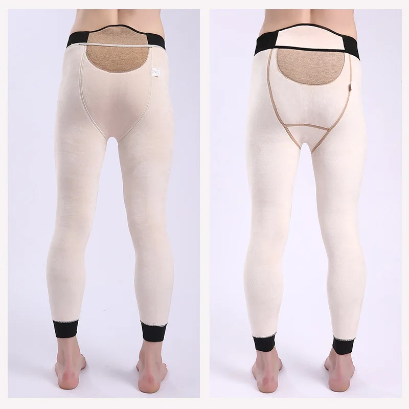 2019 зимнее мужское термобелье вельветовые очень толстые теплые тянущиеся