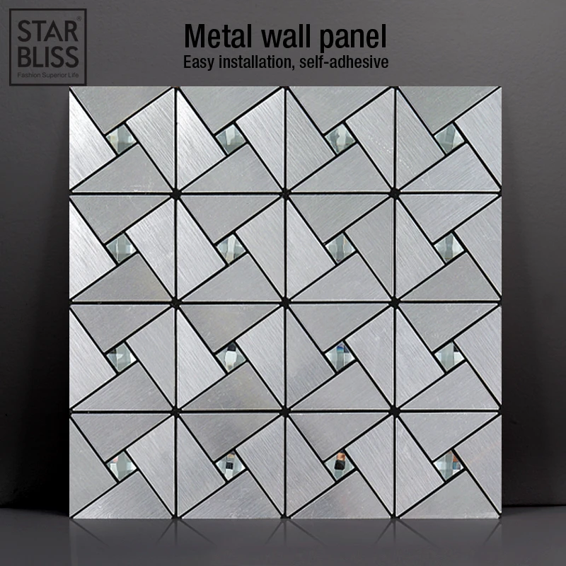 3D настенная панель металлические геометрические узоры 3d бумага роскошные стены