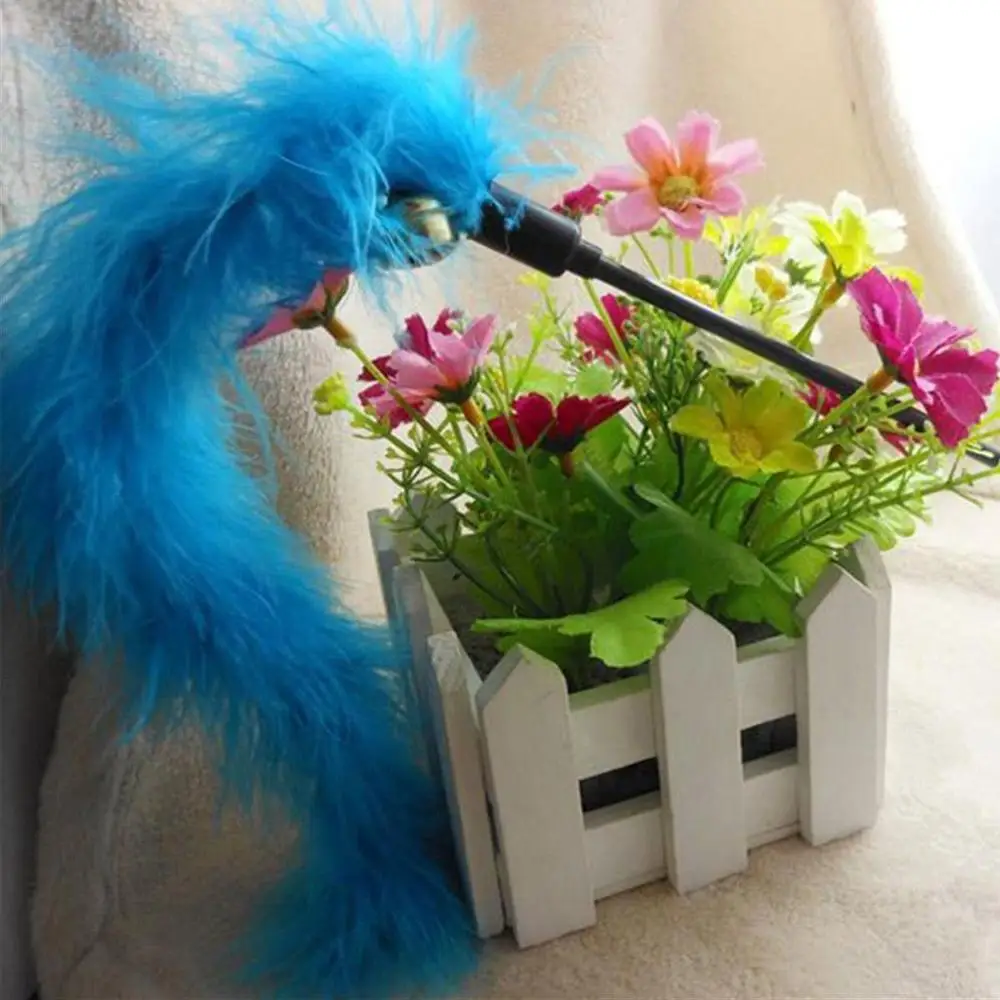 

1PC Pet Toy Random Color Catcher Teaser Toy For Pet Feather Wand Stick For Cat Kitten Jumping Train Aid Fun