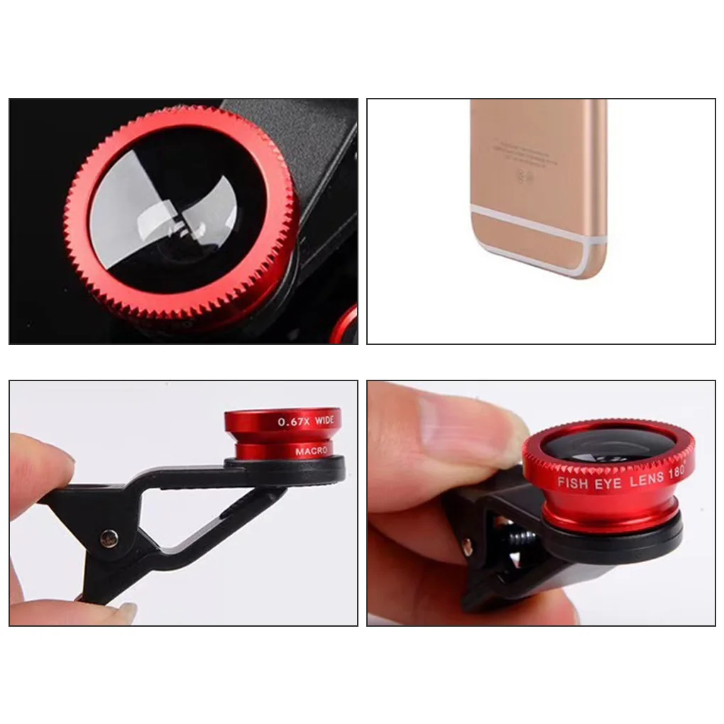 Новый универсальный 3 в 1 сотовый объектив рыбий глаз для телефона широкоугольный