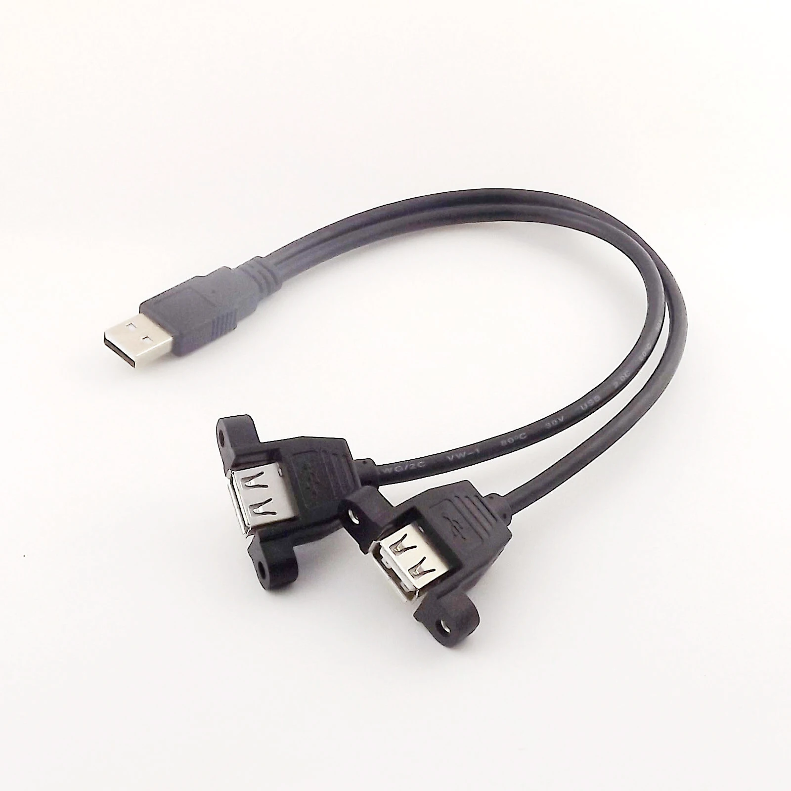 1x USB 2 0 A папа двойной мама для панельного крепления Y разветвитель соединительный