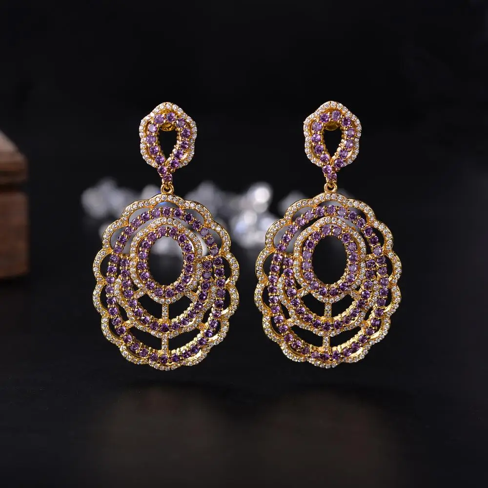 Лидер продаж длинные серьги для невесты модные циркониевые антиаллергические