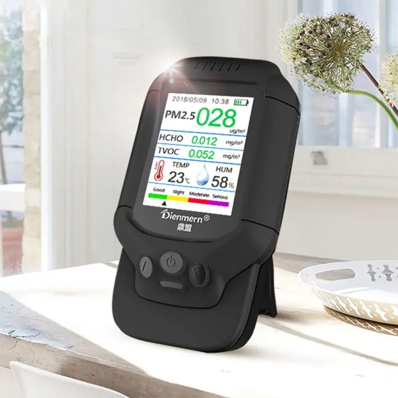 

Pm2.5/Hcho/Tvoc Gas Tester Aqi Detector Air Quality Monitor Home Smog Meter