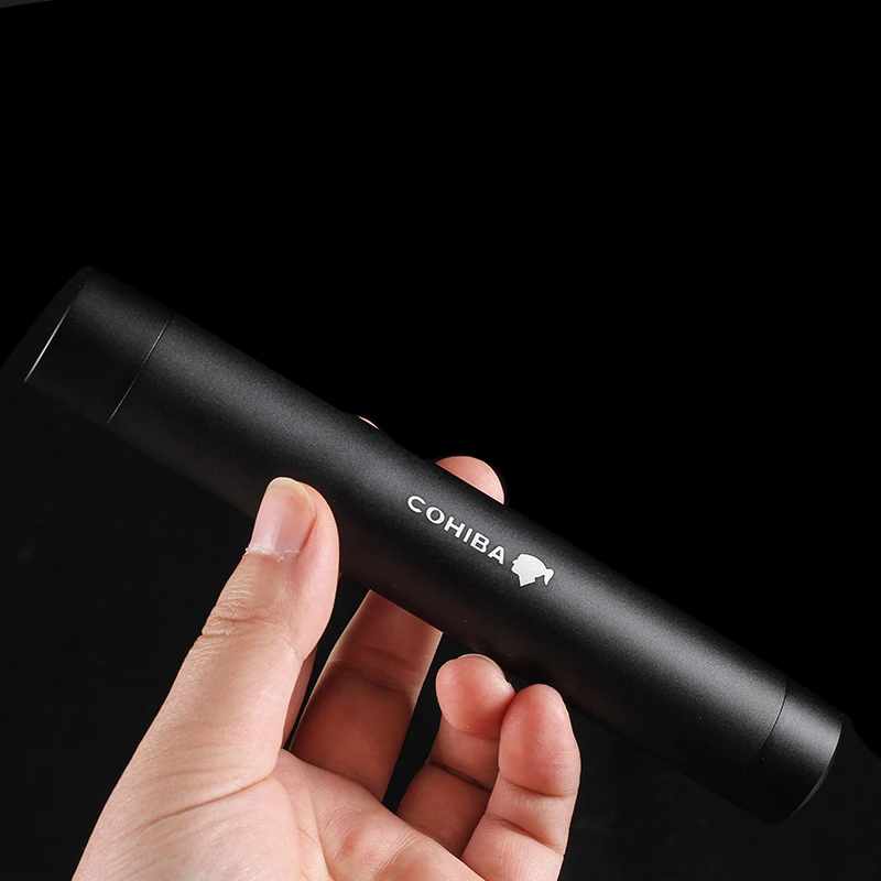 Новинка 1 шт. COHIBA трубка черный классический гаджет Портативный алюминиевый