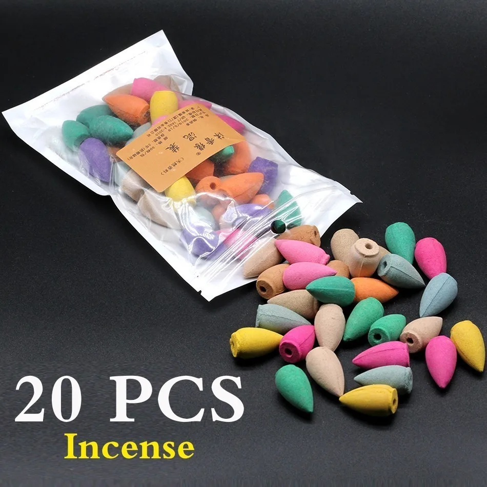 20 pcs 50 шт. ремесло горная речная благовоние, дым от благовоний горящая керамика водной рефлюш домашний декор Wierook водяной вал - Цвет: 20 pcs