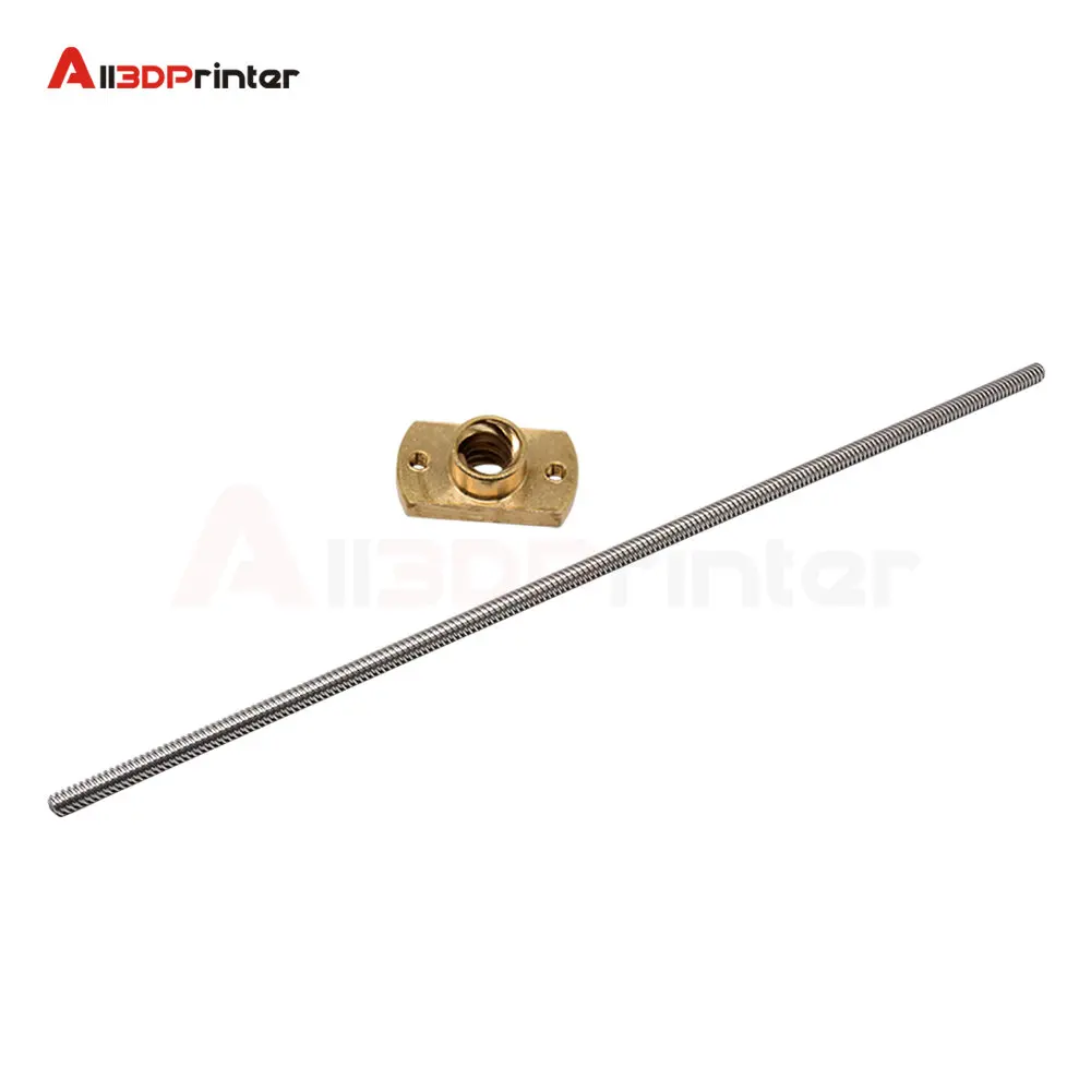 

3D printer T8*8 Trapezoidal Rod Ender-3 V2 Lead Screw Z-axis Rods length 365/515MM with Brass Nut for Ender-3 CR-10S CR-6 SE