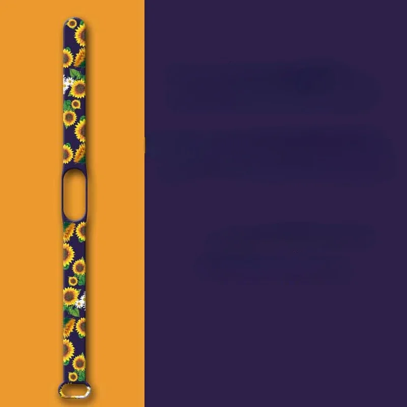 Ремешок силиконовый для Xiaomi Mi band 5 6 3 цвет в ассортименте