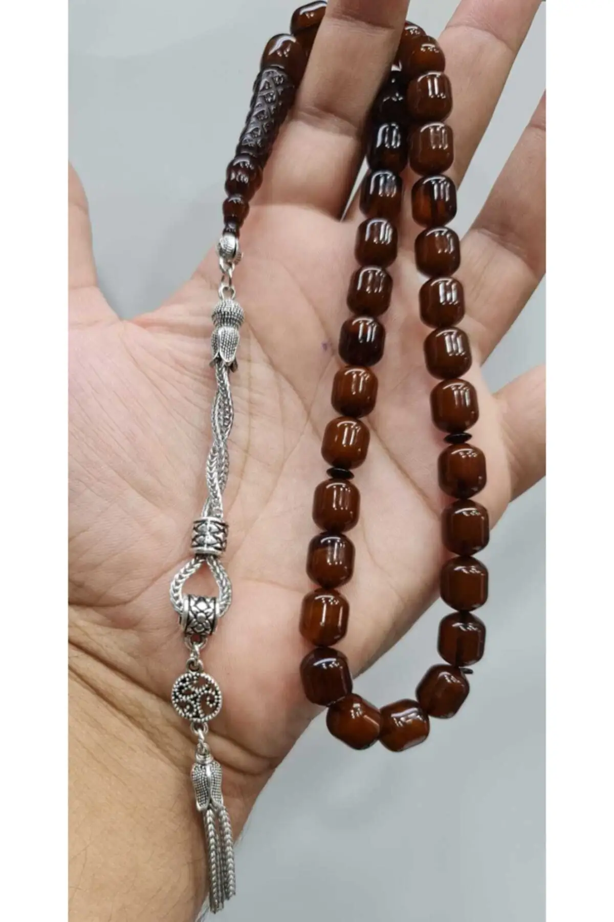 

Islamic Tasbih Muslim Rosary Beads 33 Prayer Rosary For Men Bracelet For Men Accessory amber oltu amber stone Handmade Turkey