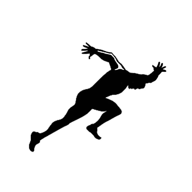 

Интересный декоративный виниловый стикер для автостайлинга run Runner, экстремальный движение, черный/серебристый, 14,2*11,4 см