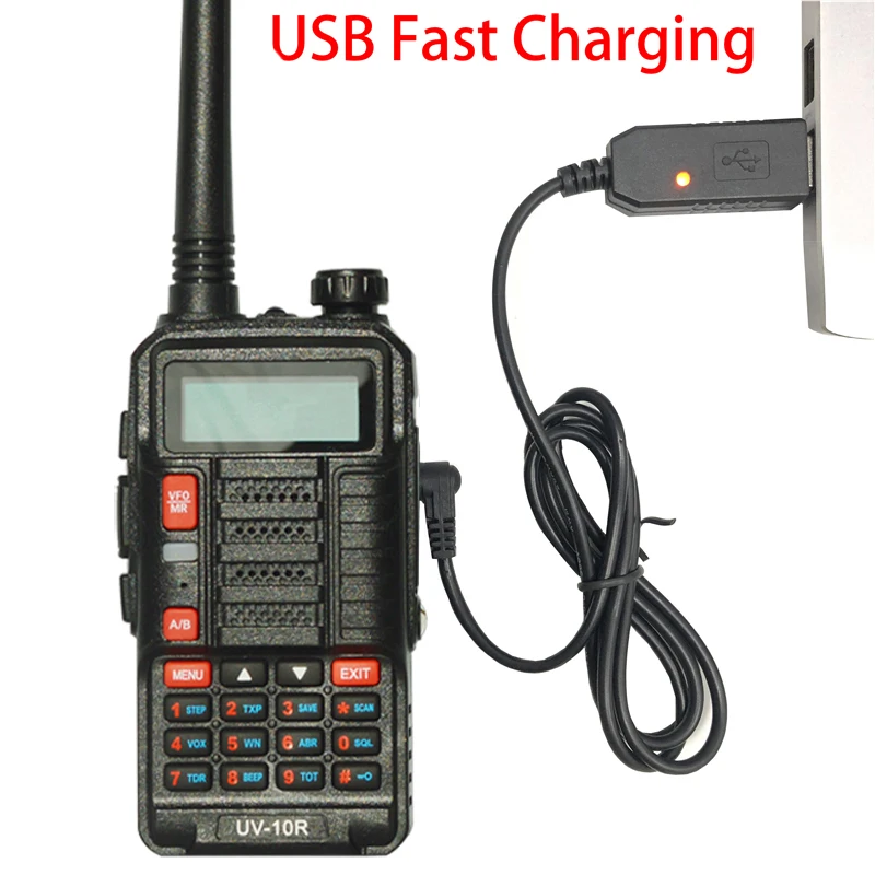 2pcs/set Baofeng UV-10R Professional Walkie Talkies 10W Dual Band 2 way CB Ham USB Radio hf Transceiver VHF UHF UV 10R 5800mAh